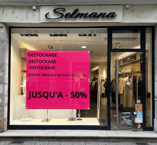 Destockage total avant travaux au magasin ‘Selmana’