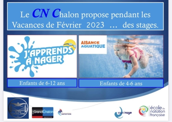 Pendant les vacances de février vos enfants peuvent apprendre à nager grâce au Cercle Nautique Chalonnais 