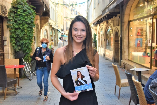 Pour l’élection de Miss Bourgogne, Anais Jacquot était en campagne ce vendredi matin