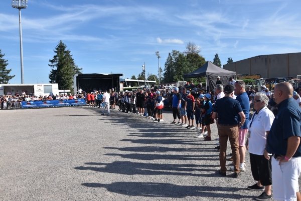 Traditionnelle cérémonie du protocole du 42e National pétanque de la ville de Chalon-sur-Saône