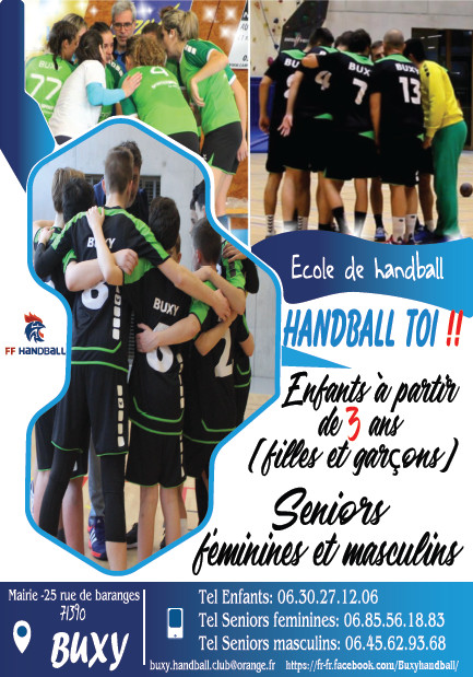 Le Buxy Handball Club fait sa rentrée, venez vous inscrire 