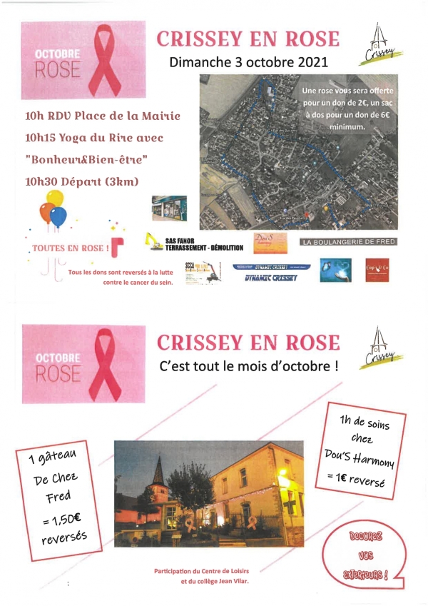 Crissey en rose, c’est tout le mois d’Octobre