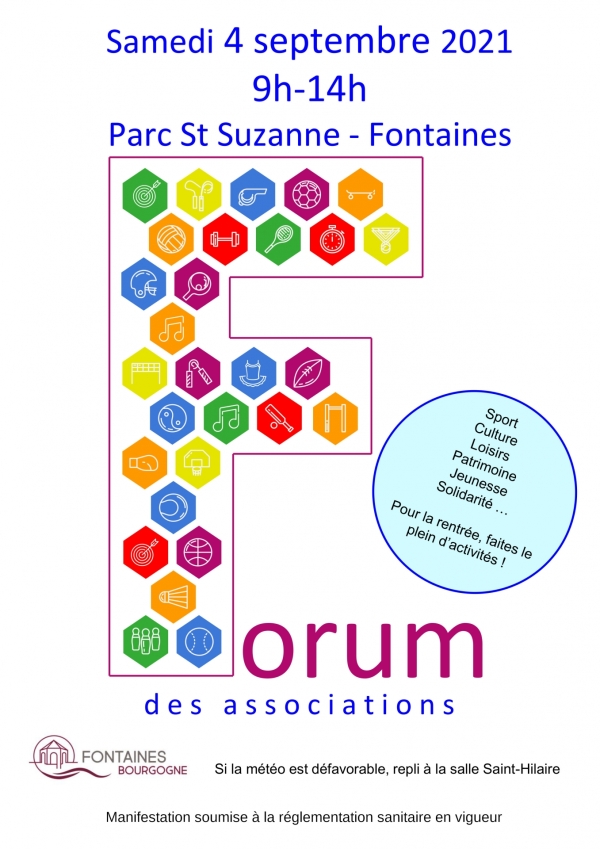 4 septembre 2021 : Forum des associations à Fontaines