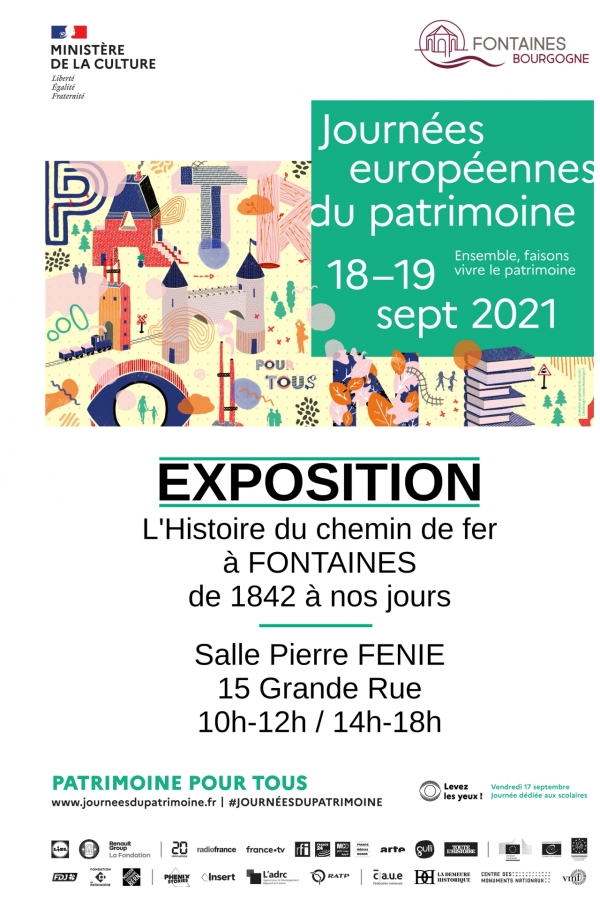 Journées européennes du patrimoine les 18 et 19 septembre, « une petite histoire du train à Fontaines ».