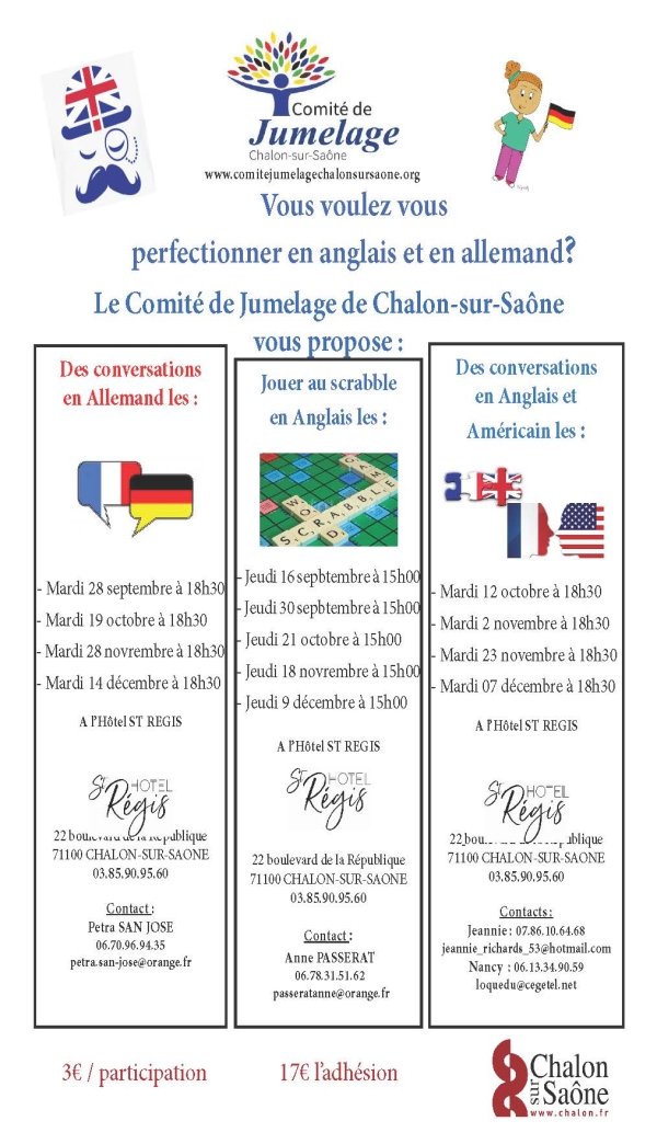 Les ateliers de langue du Comité de Jumelage de Chalon-sur-Saône