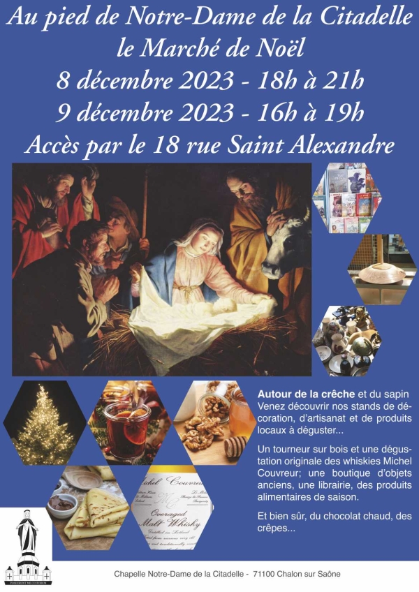 Les 8 et 9 décembre 2023 : Marché de Noël à Notre-Dame de la Citadelle