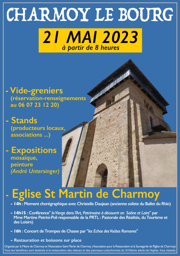 Dimanche 21 mai : conférence en l’église de Charmoy pour connaitre les trésors de l’Art Sacré