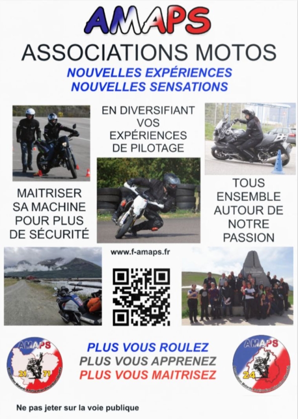 AMAPS : Association de Motards pour l’Amélioration, la Prévention et la Sécurité offre son expérience à tous.