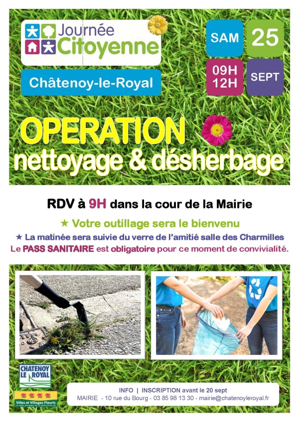 Une Journée citoyenne à Châtenoy Le Royal le samedi 25 septembre