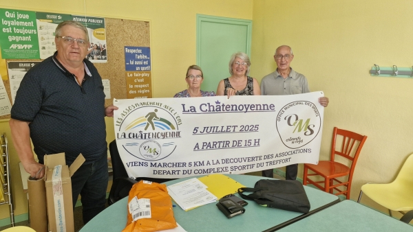« La Châtenoyenne » c’est samedi prochain 5 juillet 2025, venez marcher pour découvrir la vie associative châtenoyenne.
