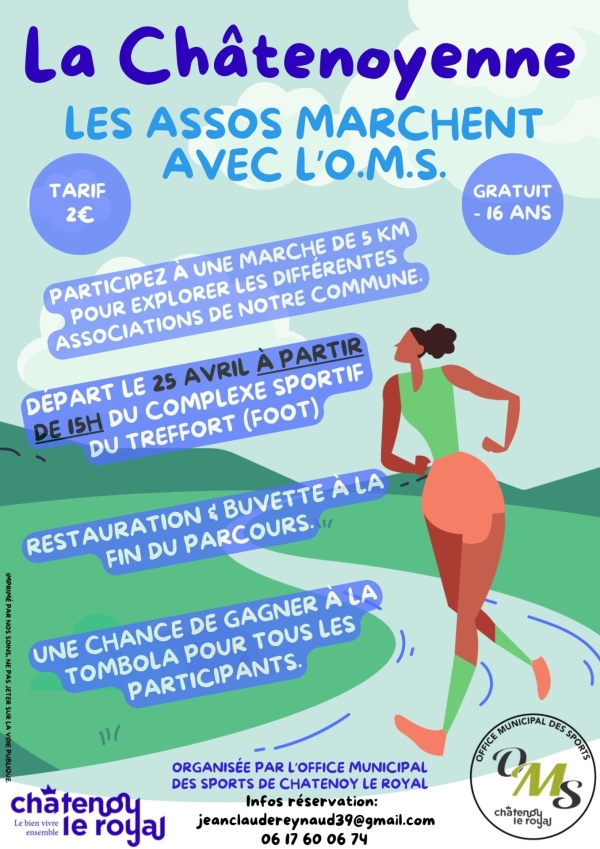 «  La Châtenoyenne » c’est le samedi 25 avril 2026 à Châtenoy le Royal à partir de 15h