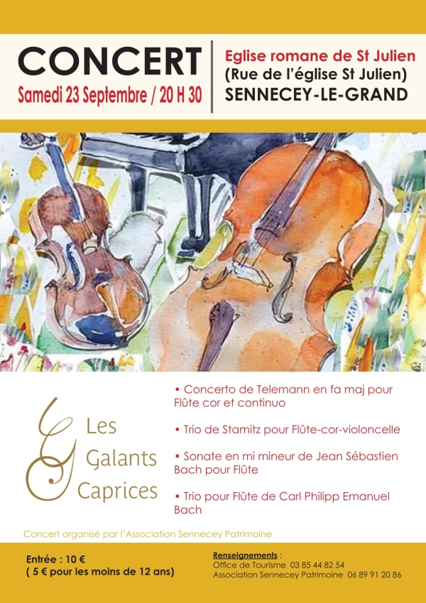 23 septembre Concert dans l'église romane de Sennecey le Grand