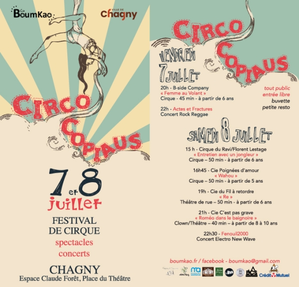 Le festival de cirque Circocopiaus aura lieu les 7 et 8 juillet à Chagny