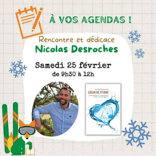 Venez à la rencontre de Nicolas Desroches