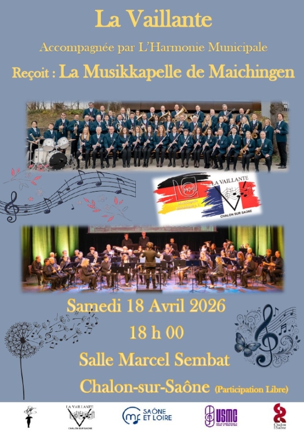 Venez nombreux assister au concert du 18 avril à 18 heures à la Salle Marcel Sembat