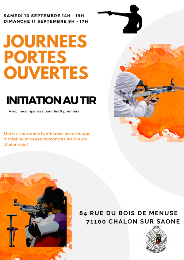 Le samedi 10 et le dimanche 11 septembre, venez vous initier au tir à l’occasion des portes ouvertes du club de tir chalonnais