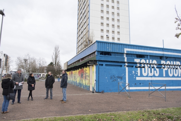 Visite des futurs locaux mis à disposition de la Régie de quartier des Prés Saint-Jean