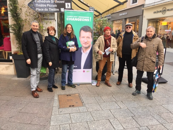 Opération «Vague Verte» pour le Comité Chalonnais de soutien à Yannick Jadot