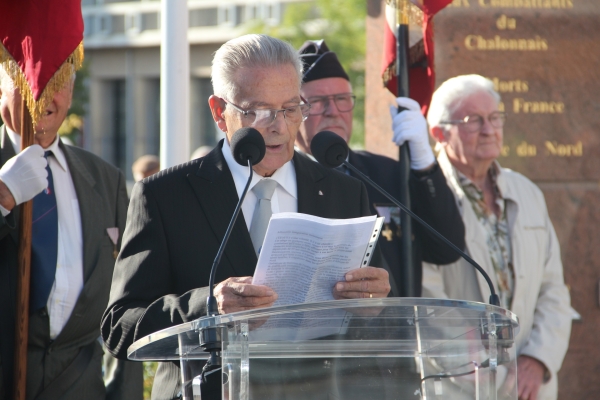 Retour en images sur la cérémonie d'inauguration du monument dédié aux 49 combattants du Chalonnais morts en Afrique du Nord entre 1952 et 1962