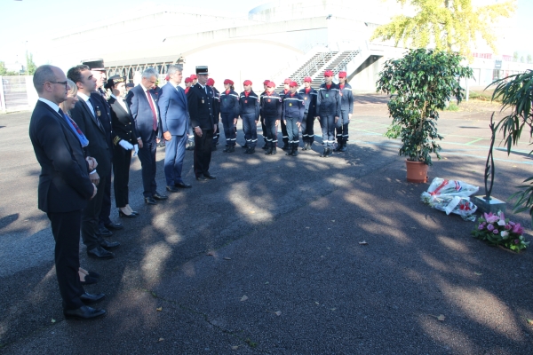 Cérémonie d'hommage aux anciens sapeurs-pompiers disparus au Parc des Expositions de Chalon-sur-Saône