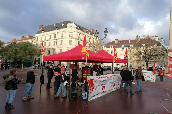 La Caravane des élections de la Fonction publique CGT 71 faisait étape à Chalon-sur-Saône