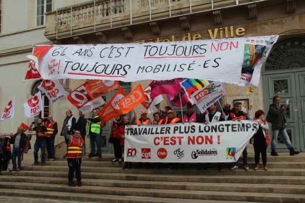 Réforme des retraites : Des manifestants moins nombreux à Chalon-sur-Saône mais toujours déterminés