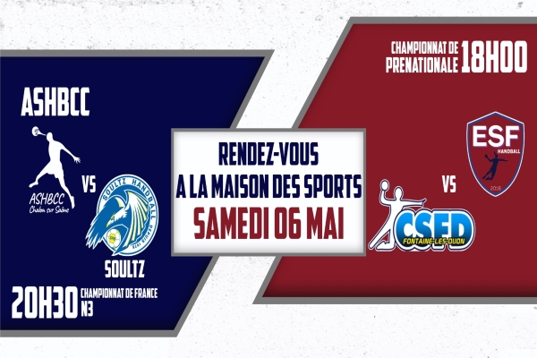 Handball. Nationale 3 Masculine - Poule 6 : l'ASHBCC sera opposée au Soultz Handball pour la 20ème journée