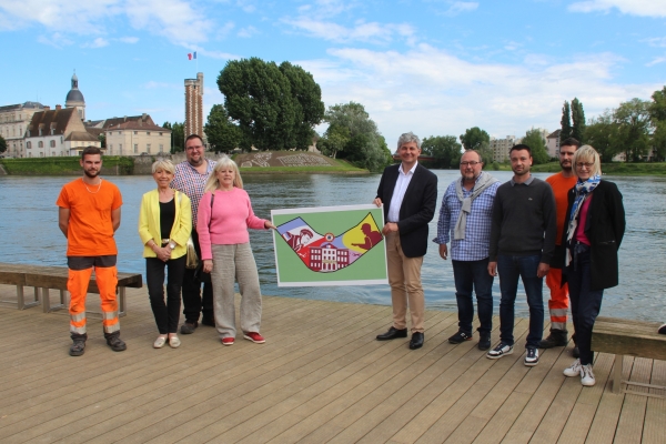 Les 80 ans de la Libération de Chalon-sur-Saône seront le thème du parterre de fleurs de la Tour du Doyenné