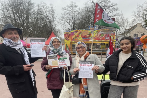 L'AFPS 71 mobilisée à Chalon-sur-Saône pour Gaza et contre la politique israélienne