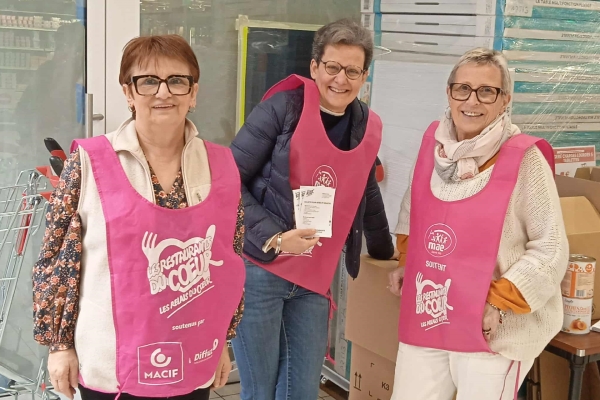 13,5 tonnes récoltées lors de la collecte annuelle des Restos du Cœur