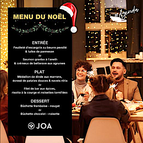 Noël au Casino JOA de Santenay : quid du menu du 24 et 25 décembre ?