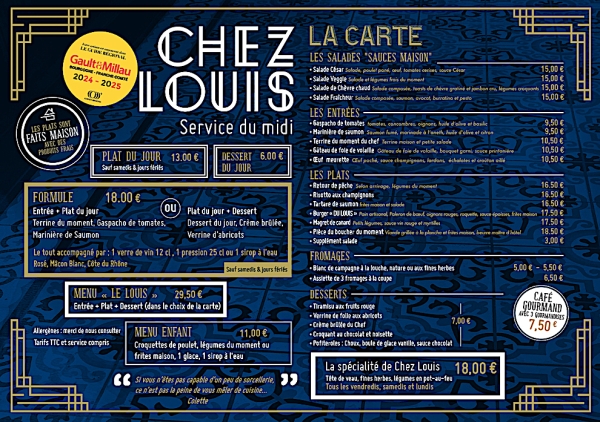Une carte qui sent bon l’été Chez Louis : venez découvrir les saveurs du moment !