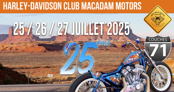 Couches en Bourgogne, les 25, 26, 27 juillet : MACADAM MOTORS, la moto au cœur de l’évènement