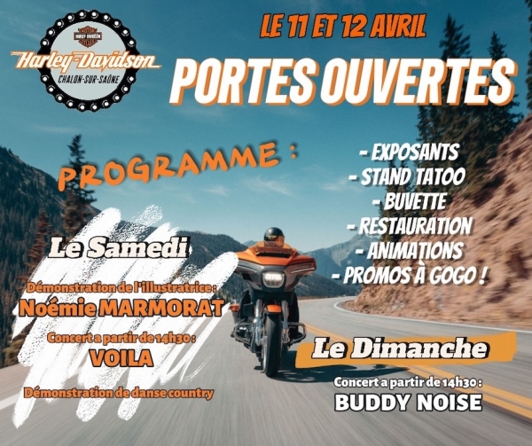 Harley-Davidson Chalon ouvre ses portes : un week-end 100 % passion les 11 et 12 avril !