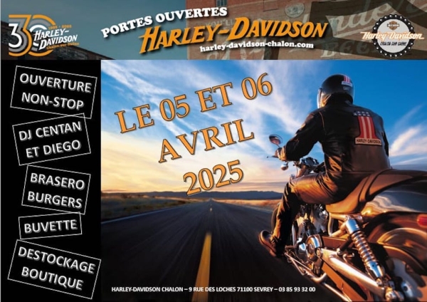 Portes Ouvertes Harley-Davidson Chalon-sur-Saône : un week-end de folie à ne pas manquer ! 