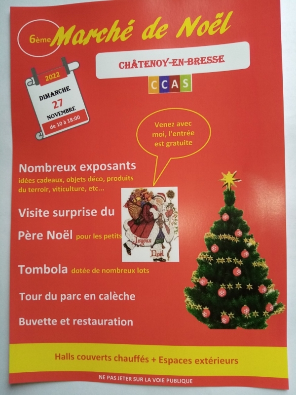 Ce dimanche, c’est le Marché de Noël à Châtenoy-en-Bresse