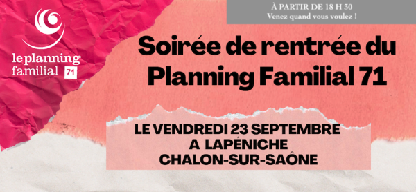 Soirée de rentrée du Planning Familial 71