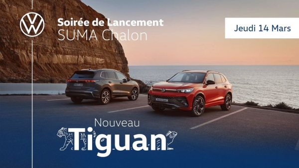 Soirée festive pour le lancement du nouveau TIGUAN : jeudi 14 mars à 19 h