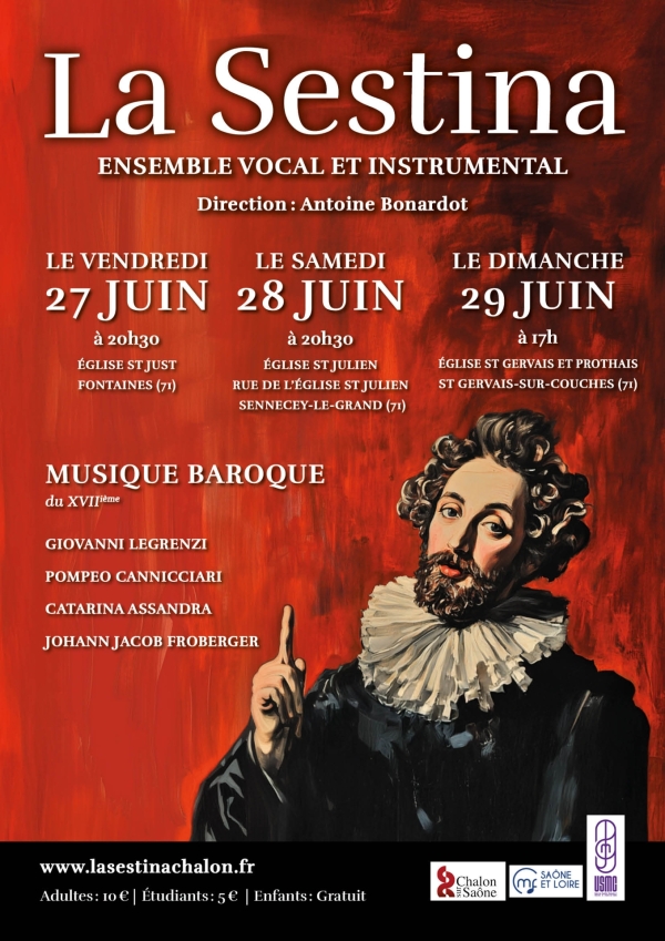 La Sestina Ensemble vocal et instrumental donne trois concerts les 27/28/29 juin