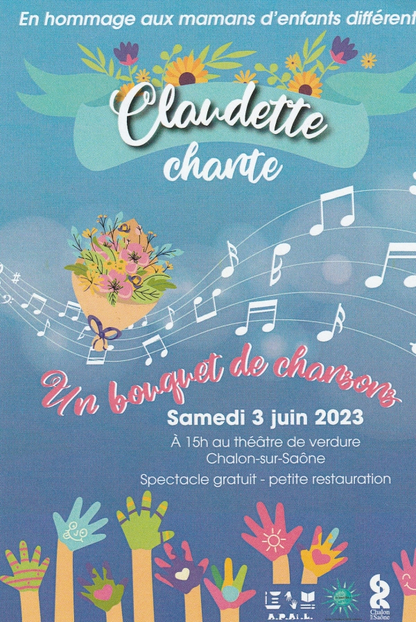 Un bouquet de Chansons en hommage aux mamans d'enfants différents, c'est samedi 3 juin à 15h00 au théâtre de verdure de Chalon sur Saône.