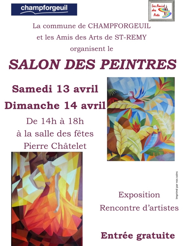Champforgeuil : Salon des peintres samedi 13 et dimanche 14 avril à la salle des fêtes