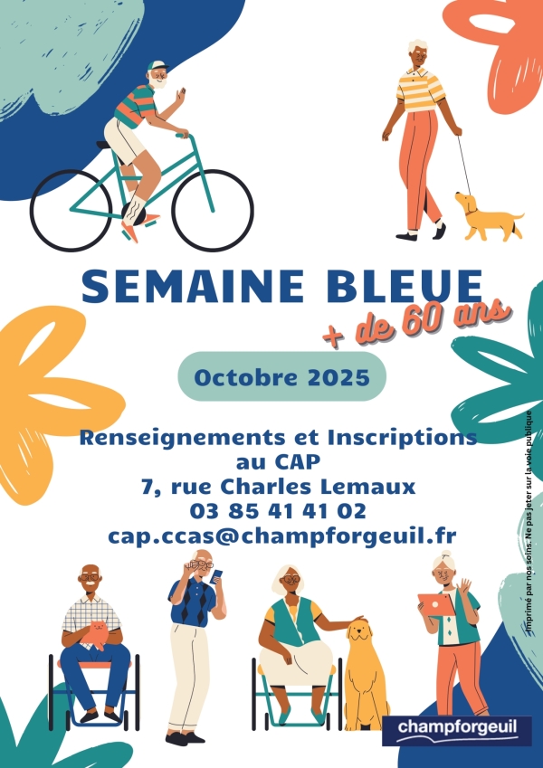 Champforgeuil : Semaine bleue du 3 au 31 octobre "vieillir, une Force à partager !"