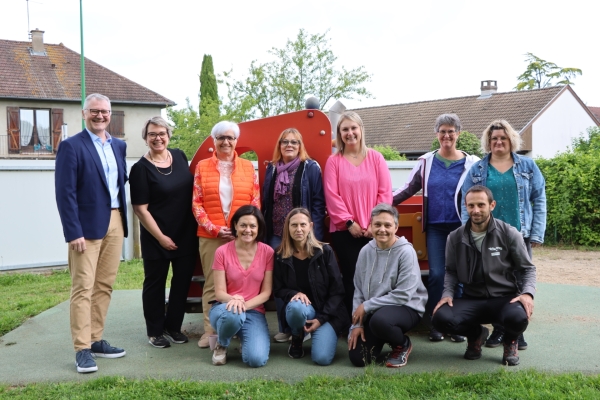 Première rencontre sportive maternelle à l'école Dolto de Champforgeuil.