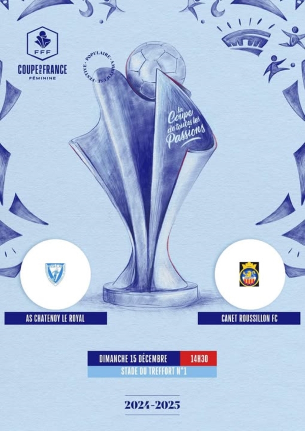 Châtenoy le Royal : L'équipe féminine R1F de l'ASCR Foot reçoit à domicile l’équipe de Canet en Roussillon (R1F Occitanie) dimanche 15 décembre à 14h30 sur le terrain du Treffort.