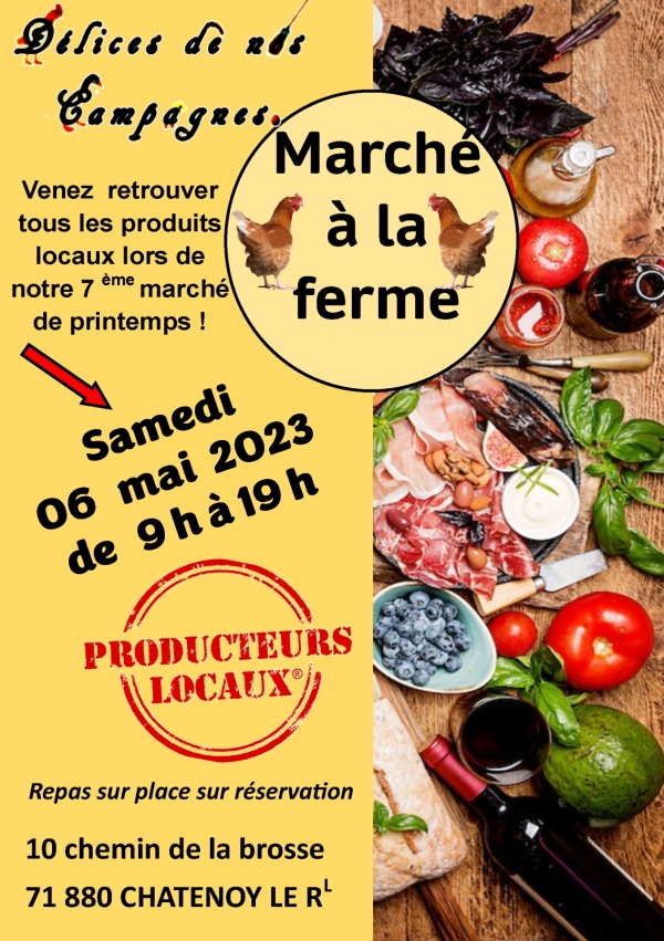 Marché de printemps à la Ferme samedi 6 mai 2023 chemin de la brosse à Châtenoy le Royal