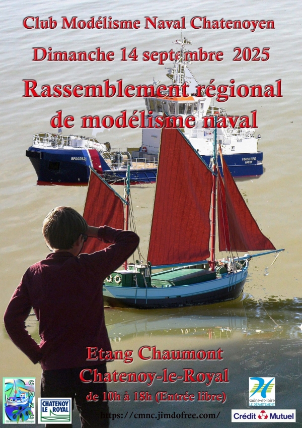 Le « Club Modélisme Naval Chatenoyen », organise le 14 septembre sa rencontre interclubs à l’Etang Chaumont.