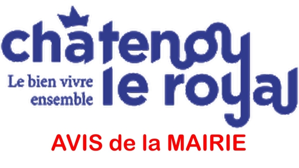 Châtenoy le Royal AVIS de la MAIRIE : Renouvellement de la totalité des membres non élus au sein du conseil d’administration du CCAS.
