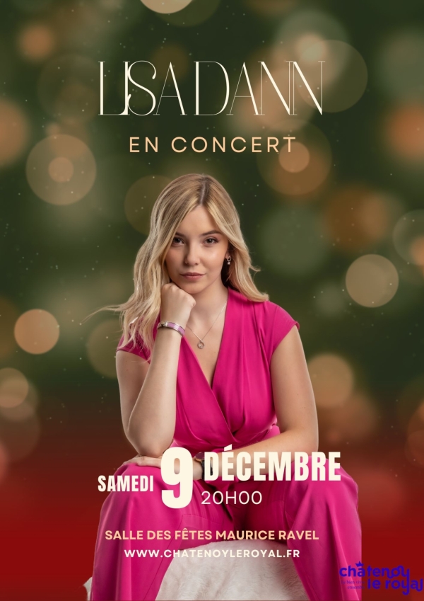 LISA DANN en concert à Châtenoy le Royal samedi 9 décembre 2023 à 20h00 à la salle des fêtes Maurice Ravel.