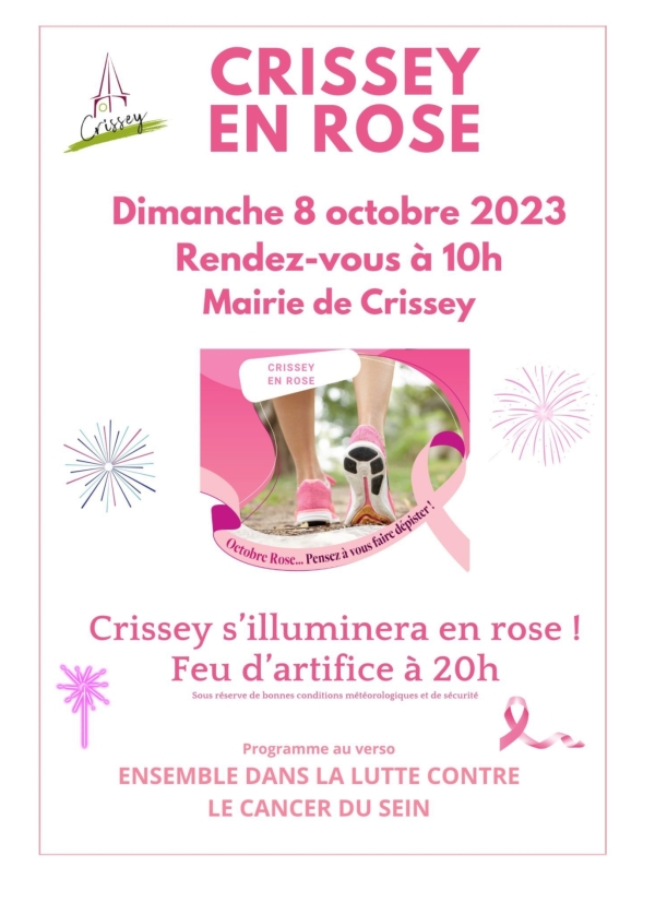 Crissey en Rose dimanche 8 octobre place de la mairie