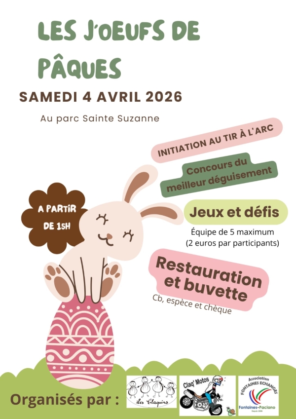 Fontaines : Pâques 2026 trois jours d’animations festives dès samedi 4 avril.
